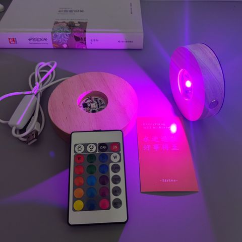 Acrylic LED Light Base with Wireless Remote