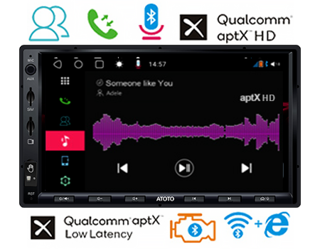  ATOTO S8G2114PM Estéreo Android para automóvil de 2ª  generación, pantalla QLED de 10.1 pulgadas, Bluetooth dual, conexión Wi-Fi  y USB, control de volumen compensado de velocidad, 6 gestos táctiles :  Electrónica