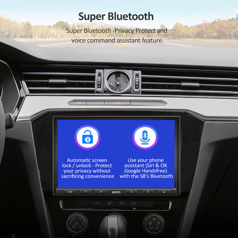 Moniteur à écran tactile de 7 pouces pour Apple Carplayer et  Android Auto Lecteur multimédia stéréo de voiture à deux haut-parleurs  intégrés avec Bluetooth, lien miroir, tableau de bord ou
