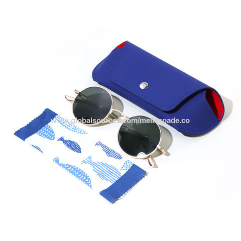 Personalized Leather Glasses Sleeve Soft Leather Sunglasses 