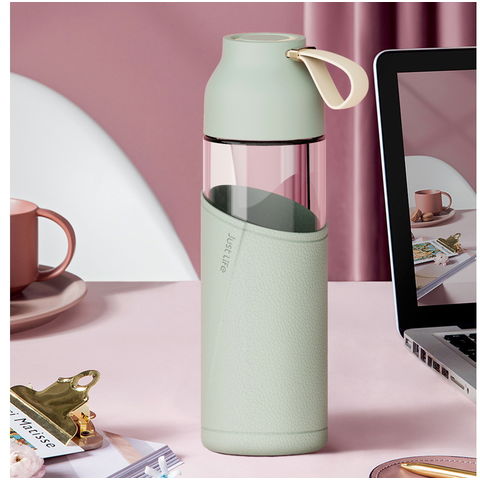 350ml Glass Water Bottle with Silicone Sleeve