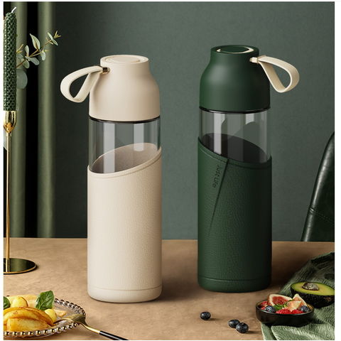 350ml Glass Water Bottle with Silicone Sleeve