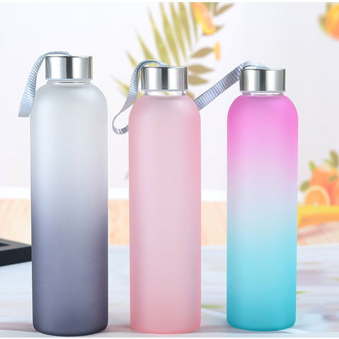 Wholesale 500ml 20oz Glass Tumbler Glass Water Bottle with Straw