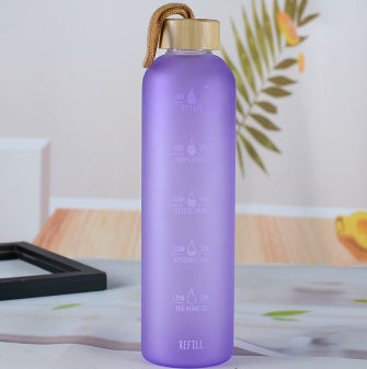 Sublimation ombré frosted glass water bottle (500ml)
