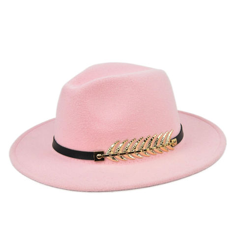  Sombreros de Panamá de fieltro para mujer, sombrero clásico de  ala ancha con hebilla de cinturón, sombrero de Panamá flexible con  cinturón, color rosa, Turquesa : Ropa, Zapatos y Joyería