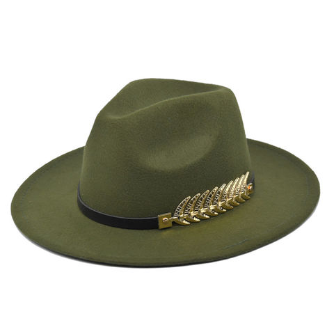 Sombrero Vintage para hombre, sombrero de ala ancha, Sombrero Fedora Plano