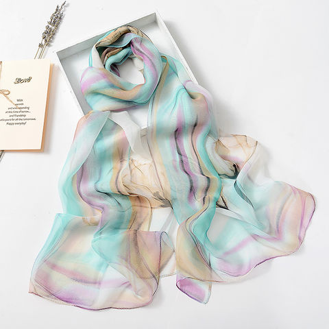 Simulation Silk Elegant Scarf Shawl Warm Large Size Scarf Anti