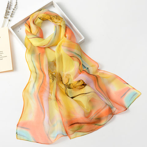 Simulation Silk Elegant Scarf Shawl Warm Large Size Scarf Anti