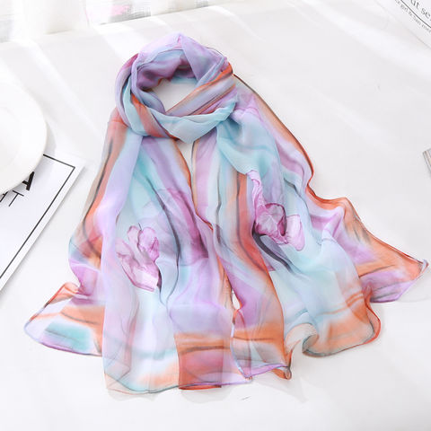 Simulation Silk Elegant Scarf Shawl Warm Large Size Scarf Anti