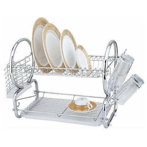 1pc Stainless Steel Dish Rack, Modern Telescopic Dish Drying Rack