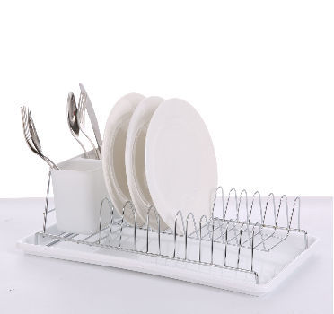 Buy Wholesale China Hot Sell 1-layer Dish Drainer Rack With Plastic Tray  And Utensil Holder & Dish Rack, Dish Drainer, Kitchen Accessories at USD  2.2