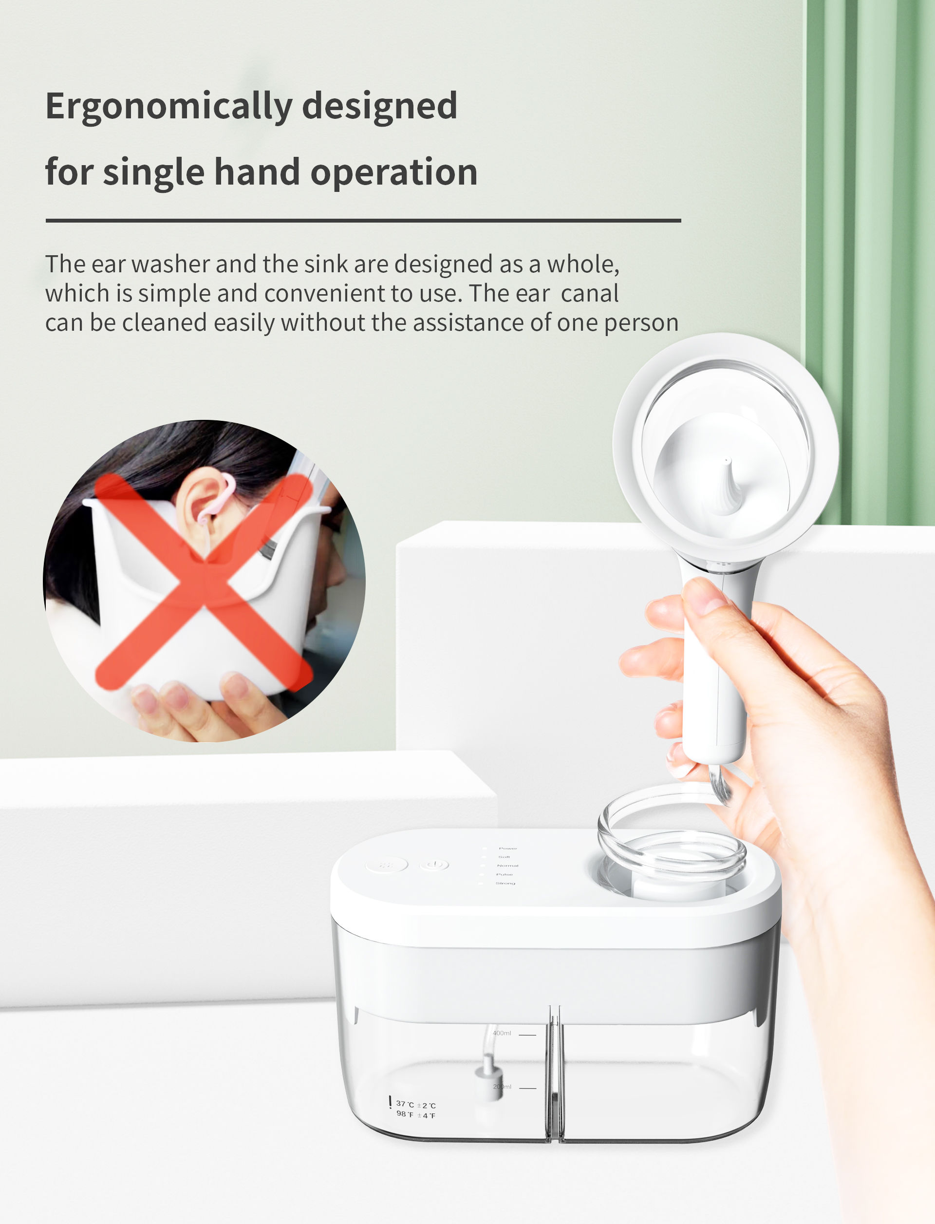 Electric Ear Washer, Ear Canal Washer, Electric Ear Wax Cleaner ...