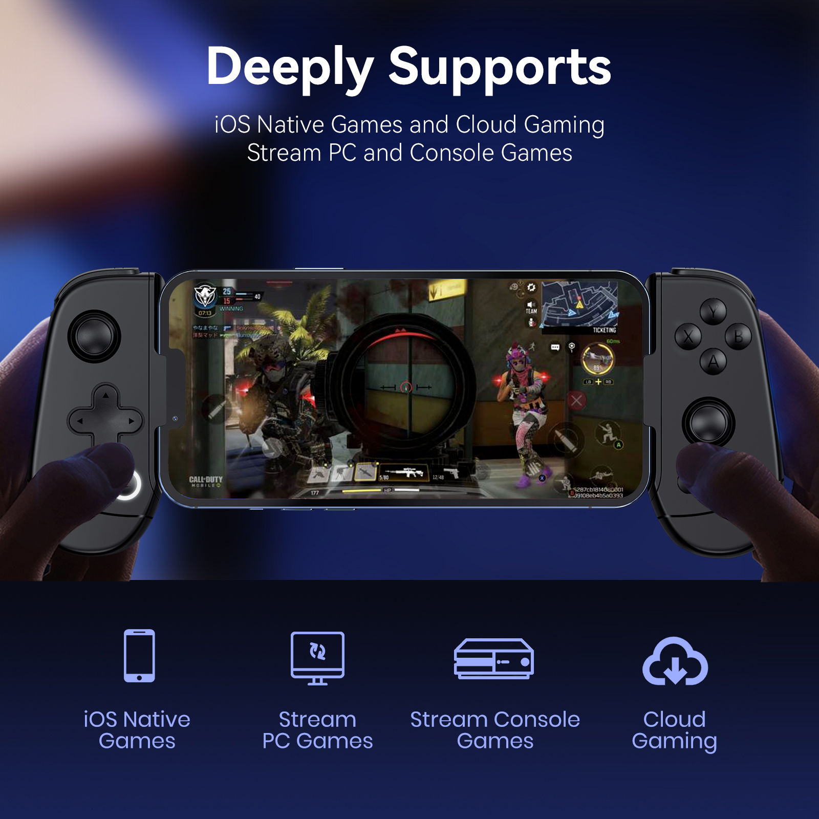 Buy Wholesale China Mobile Game Controller For Iphone Builtin Cooling