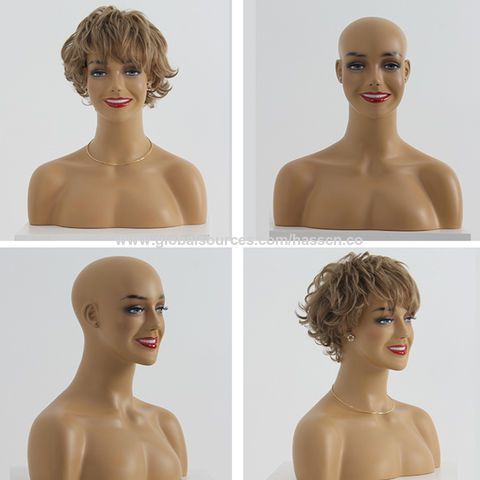 Composite Of Mannequin Female Heads With Wigs Stock Photo - Download Image  Now - Wig, Mannequin, Human Head - iStock