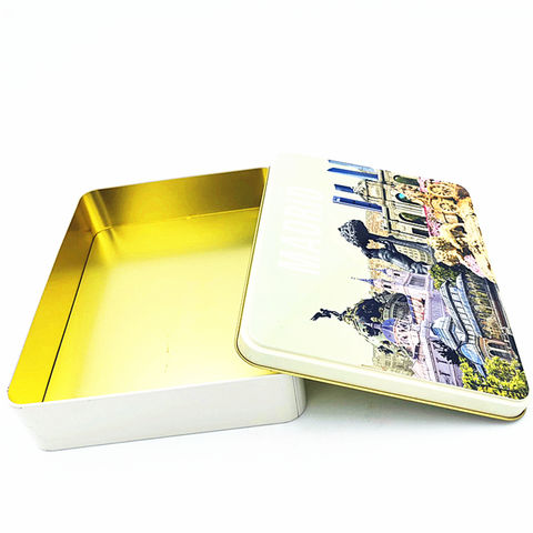 0.35mm Thickness Tinplate Cookie Tin Box Offset Printing