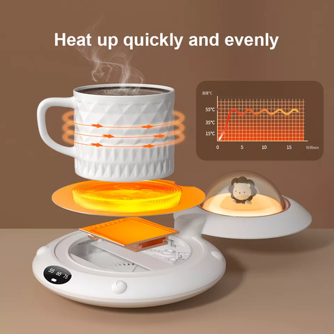 Portable Cup Warmer Thermostatic Coaster Heating Coaster Electric