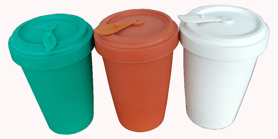 China Promotional custom reusable eco friendly bamboo fiber plastic travel coffee  cup with box Manufacturer and Supplier