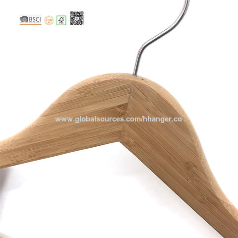 buena calidad ropa de mujer percha de madera con láser logo china percha  proveedor