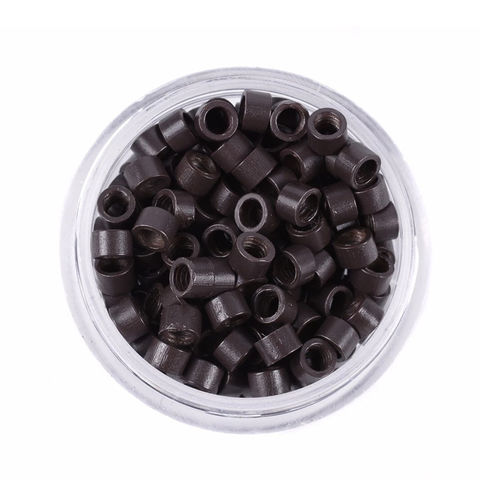 Venta al por mayor de fábrica Micro Link Cuentas de silicona Tubos de cobre Herramientas para extensiones de cabello Cuentas