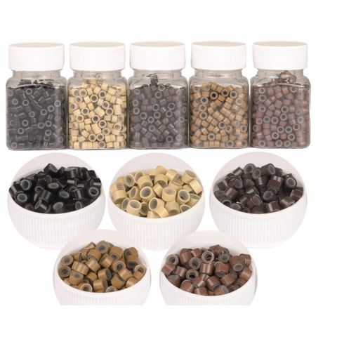 Venta al por mayor de fábrica Micro Link Cuentas de silicona Tubos de cobre Herramientas para extensiones de cabello Cuentas
