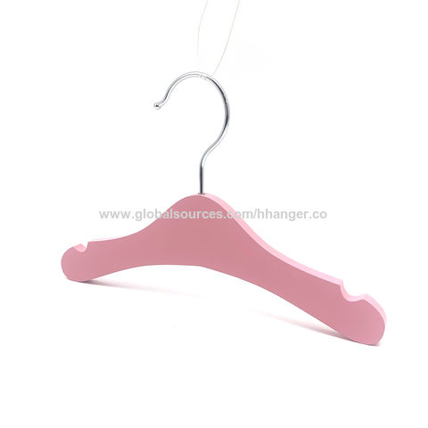 China Wholesale Kids Hangers Pink Plastic Clothes Hanger with Rose