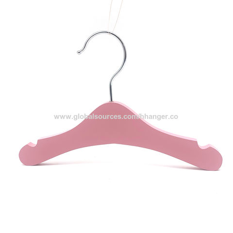 China Hot Sale Pink Glitter Plastic Clothes Hangers for Kids Babies Children  Manufacture and Factory