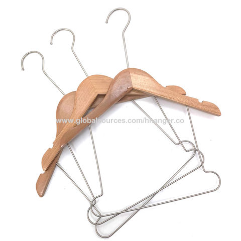 Manufacturer Custom Wooden Hanger Without Bar Laundry Top Clothes Hanger  with Notches - China Wood Hangers and Hotel Hangers price