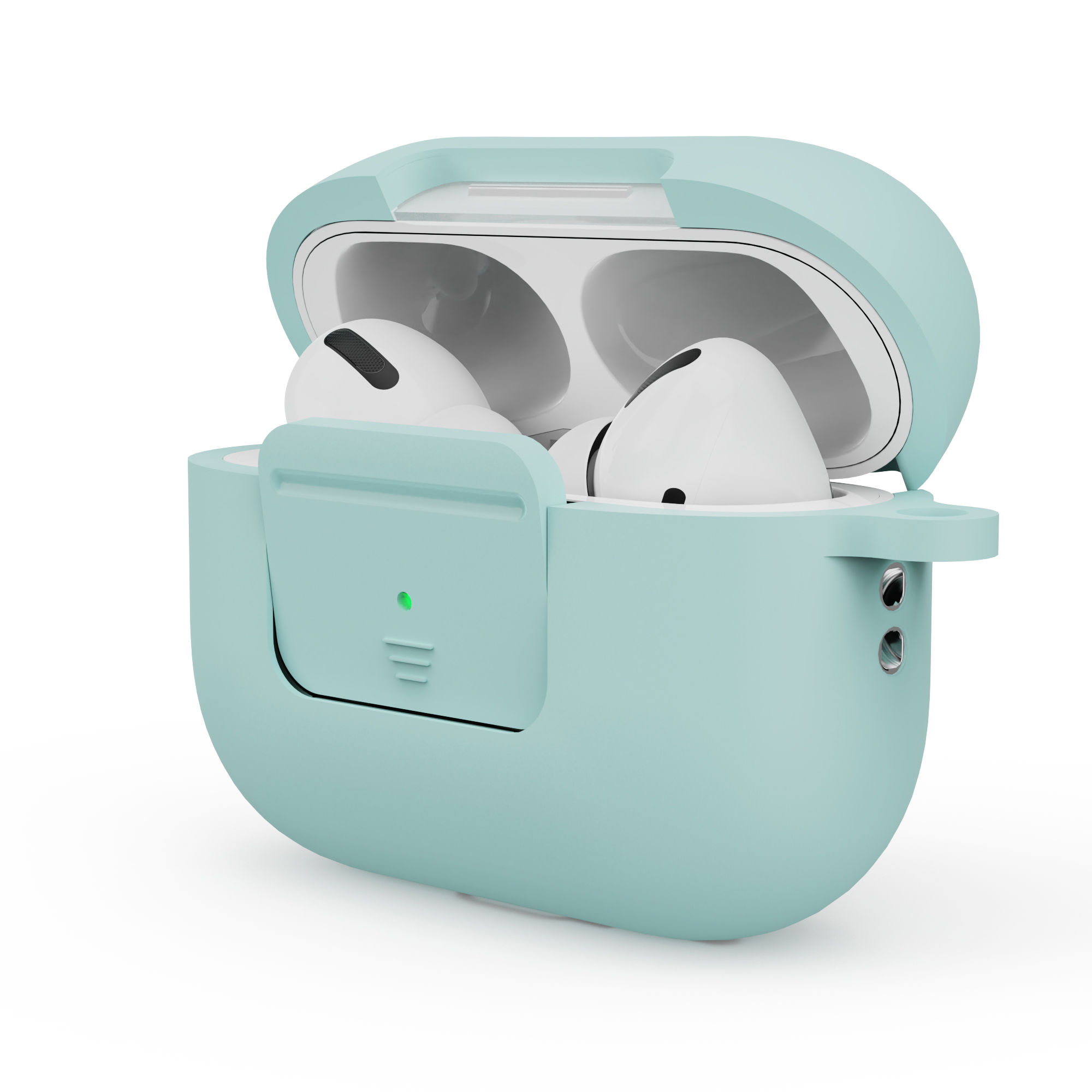 Funda para Auriculares Inalámbricos de Silicona Suave Azul Claro compatible  con Airpods