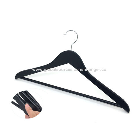 17.5 Natural Wide Shoulder Suit Hanger W/ Flocked Bar