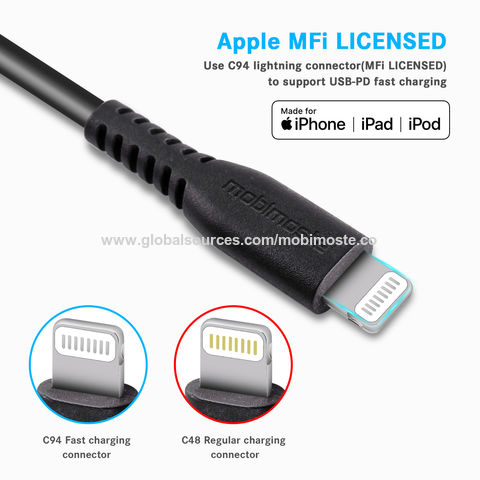 Certificado Apple MFi] Adaptador USB C a Lightning compatible con carga  rápida PD de 18 W compatible con iPhone, iPad, iPod (paquete de 2) :  : Electrónicos