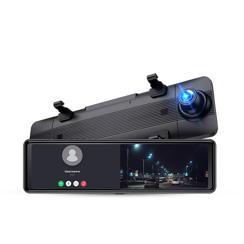 4K 10'' Touch Screen Car Dash Camera DVR Video Wireless Carplay