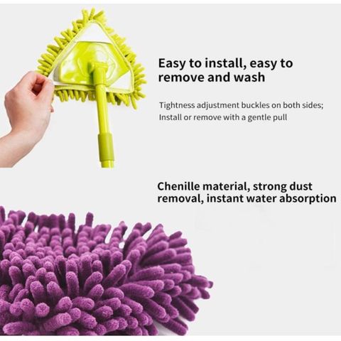 Multifunctional Mini Mop Scalable Dust Floor Cleaning Mop Car Kitchen  Cleaning Duster Tools 180 Degree Rotatable Mops