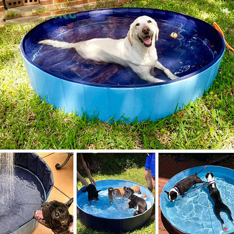 Piscina Dobrável para Cães, Banheira de PVC, Piscina Exterior para Animais de Estimação