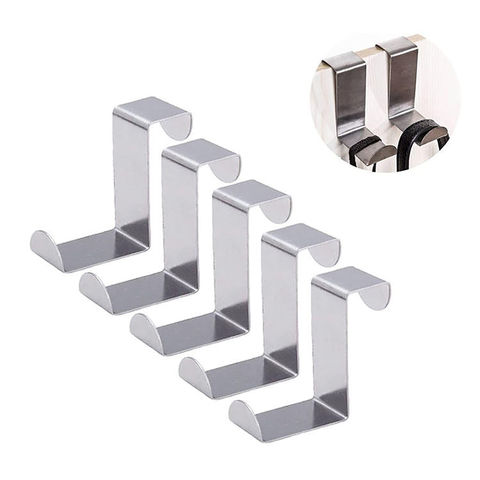 Comprar Gancho de puerta en forma de S, ganchos de suspensión de puerta de  acero inoxidable, gancho para puerta de armario de cocina y baño,  organizador de almacenamiento de llaves y ropa