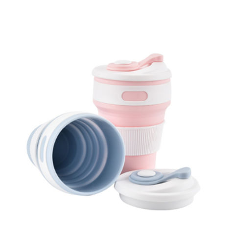 Vaso plegable de silicona sostenible con tapa - Ideal para mayoristas y distribuidores