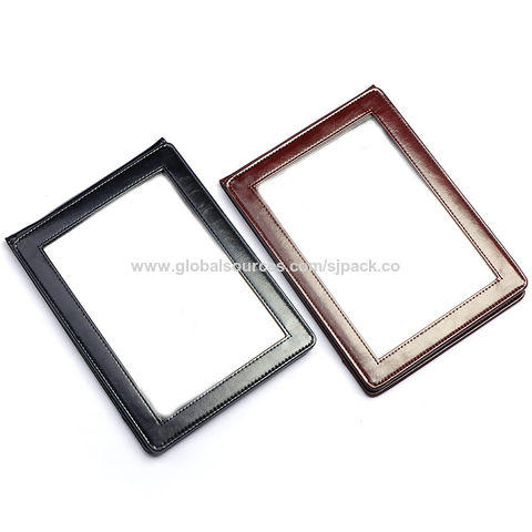 Buy Wholesale China Luxury Customized Classic Fashion Leather Framed  Handheld Pocket Mirrors Textured Folding Makeup Cosmetic Small Mini Mirrors  & Pu Leather Mirrors Textured Folding Pocket Mirrors at USD 1.3