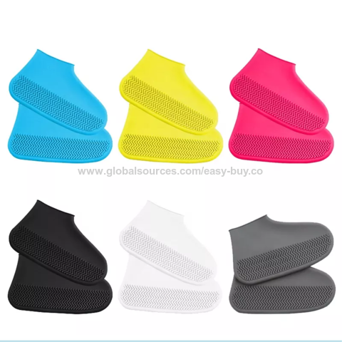 Protector impermeable para zapatos, cubierta para botas, hebilla Unisex,  cubiertas para zapatos de lluvia, antideslizantes, gruesas, fundas para