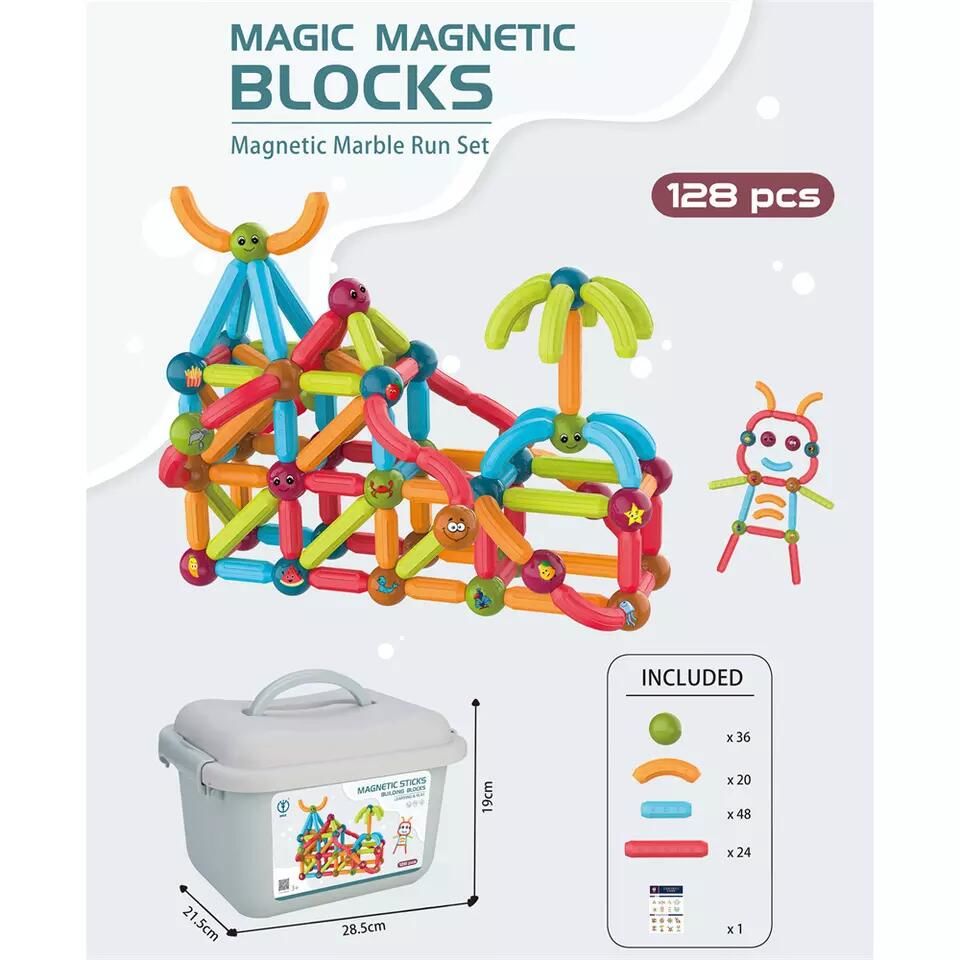 Set de Blocs magnétiques - 48 PCS - Bloc de construction - Enfants -  Éducatif - Jeu 