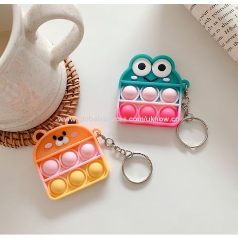 Pendentif Musical à Bulles Nouveau Pionnier de la Dératisation Porte-clés de Dessin Animé de Décompression