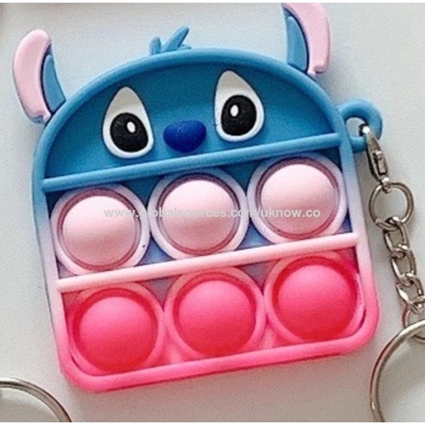 Pendentif Musical à Bulles Nouveau Pionnier de la Dératisation Porte-clés de Dessin Animé de Décompression