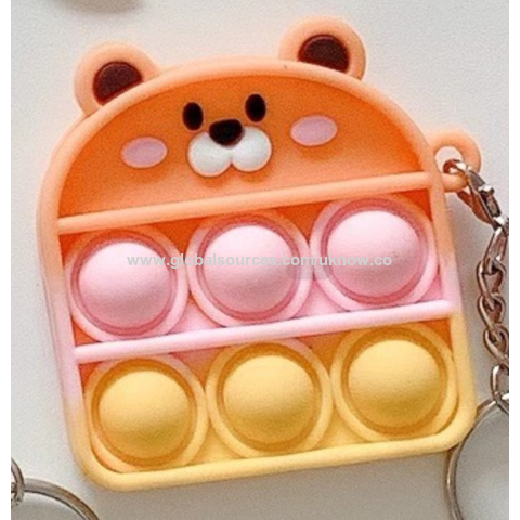 Pendentif Musical à Bulles Nouveau Pionnier de la Dératisation Porte-clés de Dessin Animé de Décompression