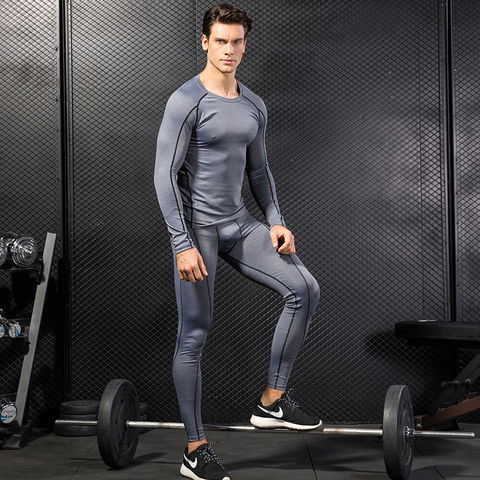 Conjunto esportivo masculino conjuntos de corrida respirável roupa íntima  de corrida leggings roupa esportiva ioga academia fitness roupas de  agasalho (cor