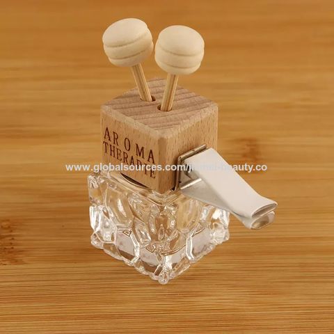 Wholesale 10ml Tiny Car Air Freshener Diffuser Clear Square Glass