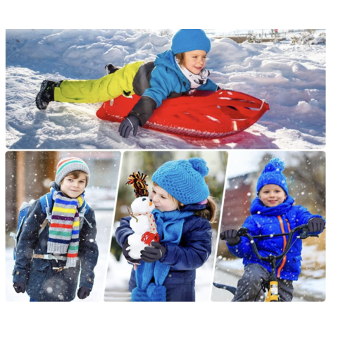 Guantes de esquí de nieve impermeables para niños, guantes de snowboard  para niños y niñas, guantes de nieve cálidos