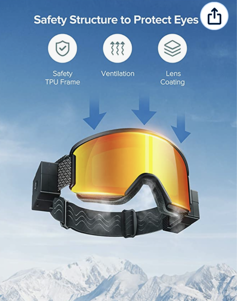 Buy Wholesale China Ski Goggles,heated Graphene Antifog Lens, Snow