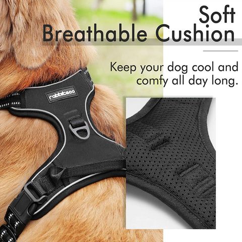 Tactical No Pull Dog Harness Personalized Custom Mesh Padded Vest Training  S-XL