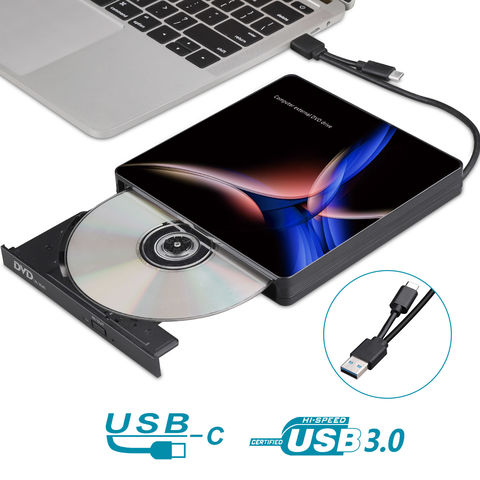 Lecteur optique externe CD DVD RW, USB 3.0 Type C, graveur DVD