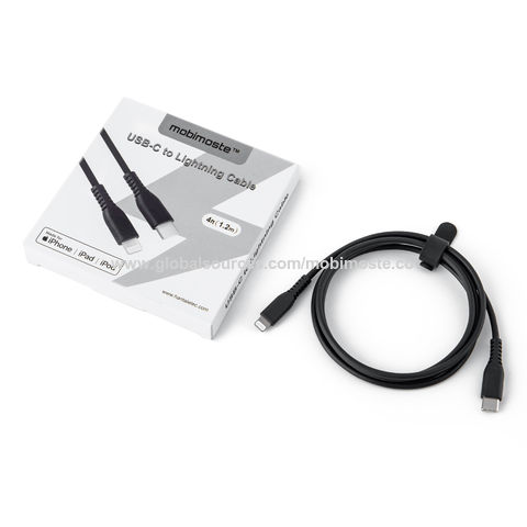 Mini llavero portátil USB Cable de datos para iPhone 3A, carga rápida tipo C,  Cable corto