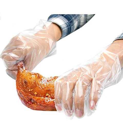 PE Color transparente guante desechable de mano al por mayor HDPE de  calidad alimentaria Guante plástico - China Guantes de plástico, guantes  desechables