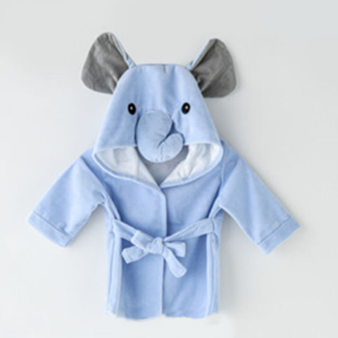  Bata de baño para bebé y niño, bata con capucha para recién  nacido, toalla suave ultra absorbente, Azul Elephant : Bebés